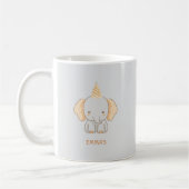 Personalized Cute Elephant Kids Name Kaffeetasse (Links)
