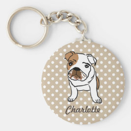 Personalized Cute English Bulldog Schlüsselanhänger