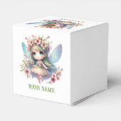 Personalized Cute Fairy & Floral Wreath Geschenkschachtel (Rückseite)