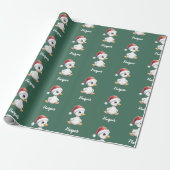 Personalized Cute Festive Christmas Goose Duck Geschenkpapier (Ungerollt)