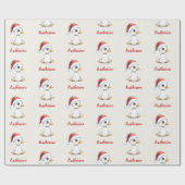 Personalized Cute Festive Christmas Goose Duck Geschenkpapier (Flach)