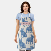 Personalized Cute French Bulldog Schürze (Getragen)