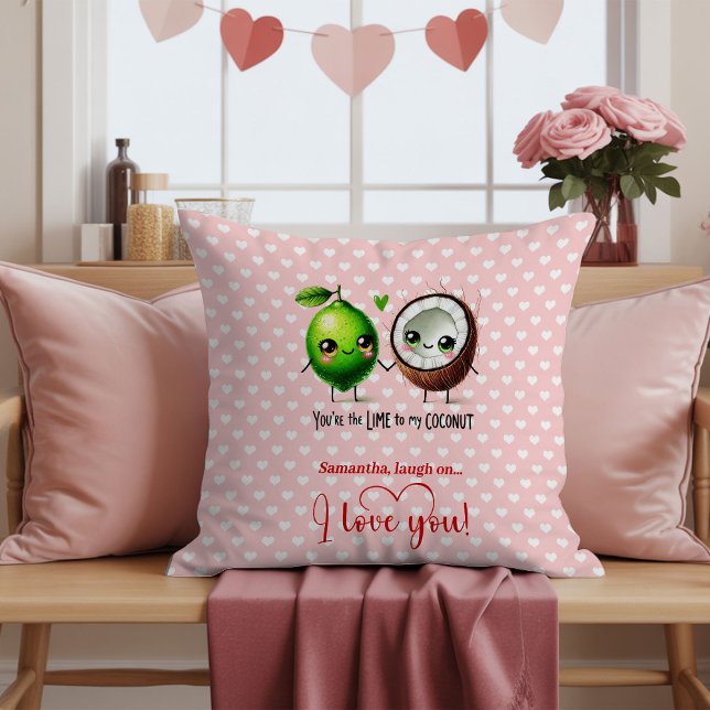 Personalized Cute Fruit Pun Funny Valentine Pillow Kissen (Personalized Cute Fruit Pun Funny Valentine Pillow

)