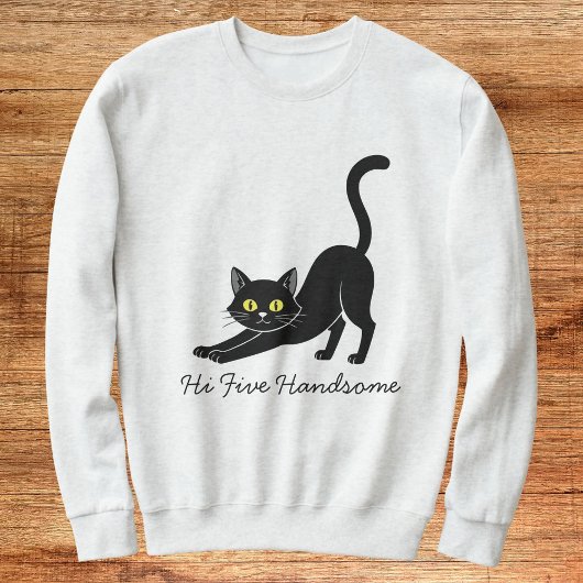 Personalized Cute Funny Black Cat Pet Lovers Ash Sweatshirt