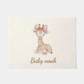 Personalized Cute Giraffe Small Area Rug - Custom  Fußmatte (Vorderseite)