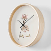 Personalized Cute Giraffe Wall Clock - Custom Name Uhr (Winkel)