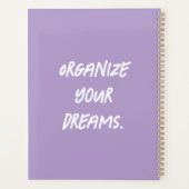 Personalized Cute Green Kitty Cat Planner Planer (Rückseite)