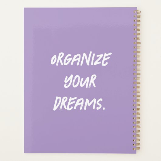 Personalized Cute Green Kitty Cat Planner Planer (Rückseite)