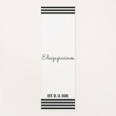 Personalized Cute Initial Name White B;ack Modern Yogamatte (Vorderseite)