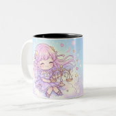 Personalized Cute Libra Zodiac Mug Zweifarbige Tasse (Vorderseite Links)