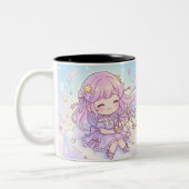Personalized Cute Libra Zodiac Mug Zweifarbige Tasse (Links)