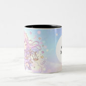 Personalized Cute Libra Zodiac Mug Zweifarbige Tasse (Mittel)