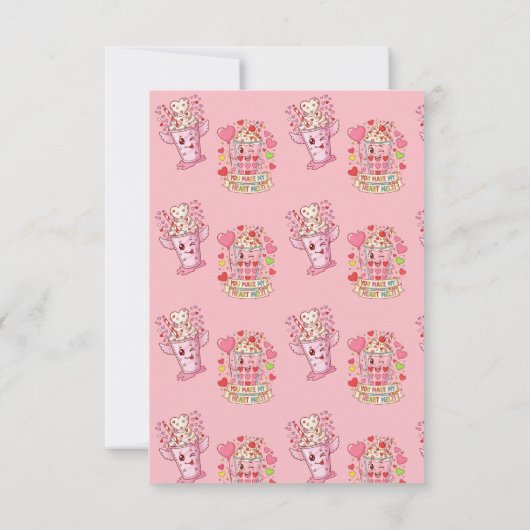 Personalized Cute Milkshake Classroom Valentine (Rückseite)