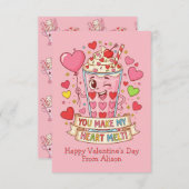 Personalized Cute Milkshake Classroom Valentine (Vorne/Hinten)