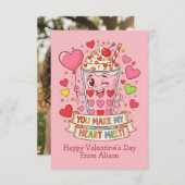 Personalized Cute Milkshake Classroom Valentine (Vorne/Hinten)
