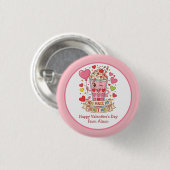 Personalized Cute Milkshake Classroom Valentine Button (Vorne & Hinten)