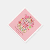 Personalized Cute Milkshake Classroom Valentine Serviette (Ecke)