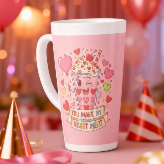 Personalized Cute Milkshake Valentine Milchtasse