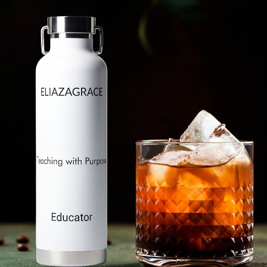 Personalized Cute Name Quote Confident Teacher Trinkflasche