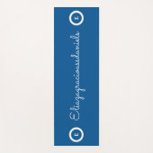 Personalized Cute Name Script And Calligraphy Blue Yogamatte (Vorderseite)