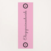 Personalized Cute Name Script And Calligraphy Pink Yogamatte (Vorderseite)