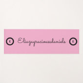 Personalized Cute Name Script And Calligraphy Pink Yogamatte (Vorderseite (Horizontal))