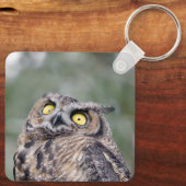 Personalized Cute Owl Keychain - Add Your Name Schlüsselanhänger (Rückseite)