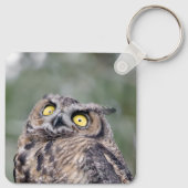Personalized Cute Owl Keychain - Add Your Name Schlüsselanhänger (Rückseite)