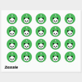 Personalized Cute Panda Bear Monogram Sticker  (Blatt)