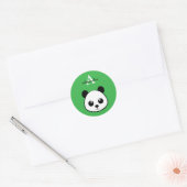 Personalized Cute Panda Bear Monogram Sticker  (Umschlag)