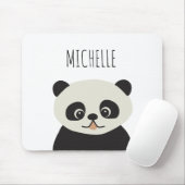 Personalized Cute Panda Illustration Mousepad (Mit Mouse)