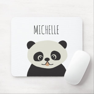 Personalized Cute Panda Illustration Mousepad