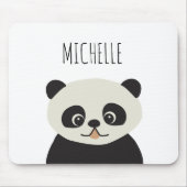 Personalized Cute Panda Illustration Mousepad (Vorne)