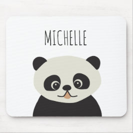 Personalized Cute Panda Illustration Mousepad