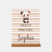 Personalized Cute Panda Sweet Dreams Acrylschild (Vorderseite)