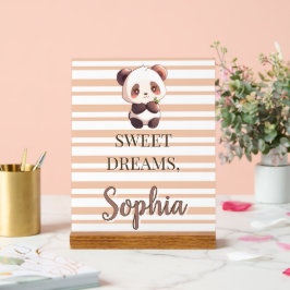 Personalized Cute Panda Sweet Dreams Acrylschild