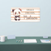 Personalized Cute Panda Sweet Dreams Banner (Messe)