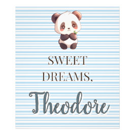 Personalized Cute Panda Sweet Dreams Fotodruck