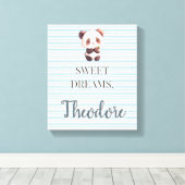 Personalized Cute Panda Sweet Dreams Leinwanddruck (Insitu (Holzboden))