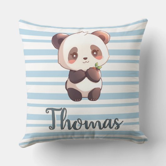 Personalized Cute Panda Throw Pillow Kissen (Rückseite)