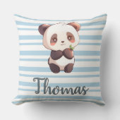 Personalized Cute Panda Throw Pillow Kissen (Vorderseite)