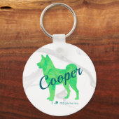 Personalized Cute Pastel Green Shiba Inu - Dog Schlüsselanhänger (Vorderseite)