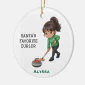 Personalized Cute Personalized Curler/Curling  Keramik Ornament (Links)