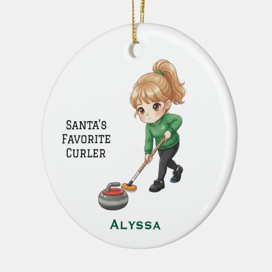 Personalized Cute Personalized Curler Keramik Ornament (Links)