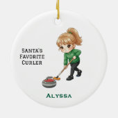 Personalized Cute Personalized Curler Keramik Ornament (Hinten)