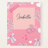 Personalized Cute Pink, Aesthetic “My Notes”  Planer (Rückseite)