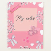 Personalized Cute Pink, Aesthetic “My Notes”  Planer (Vorderseite)