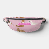 Personalized Cute Pink Cat Pattern Gift Cat Lover Bauchtasche (Ablage )