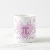 Personalized Cute Pink Number Pi Mug Kaffeetasse (Mittel)