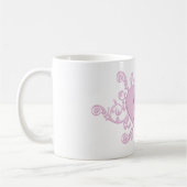 Personalized Cute Pink Number Pi Mug Kaffeetasse (Links)
